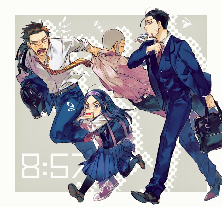 sugimoto saichi, ogata hyakunosuke, asirpa, and shiraishi yoshitake (golden kamuy) drawn by oziozi_kamuy