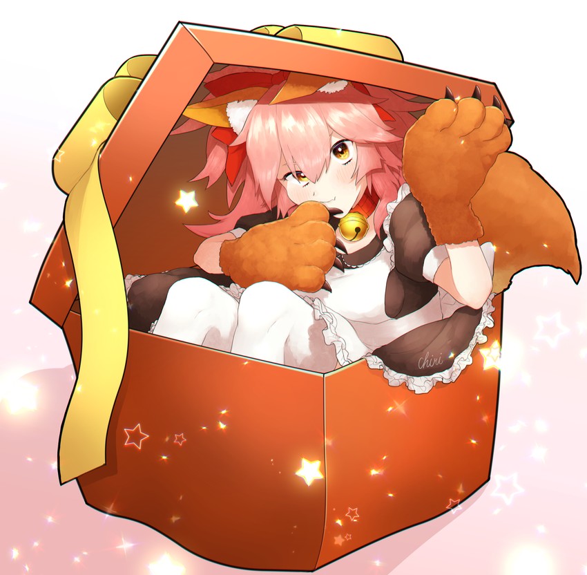 tamamo and tamamo cat (fate and 1 more) drawn by chiri_214
