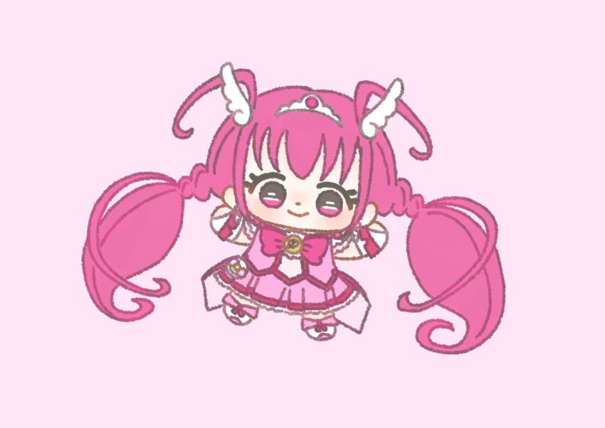 hoshizora miyuki and cure happy (precure and 1 more) drawn by ichigo_usuhana