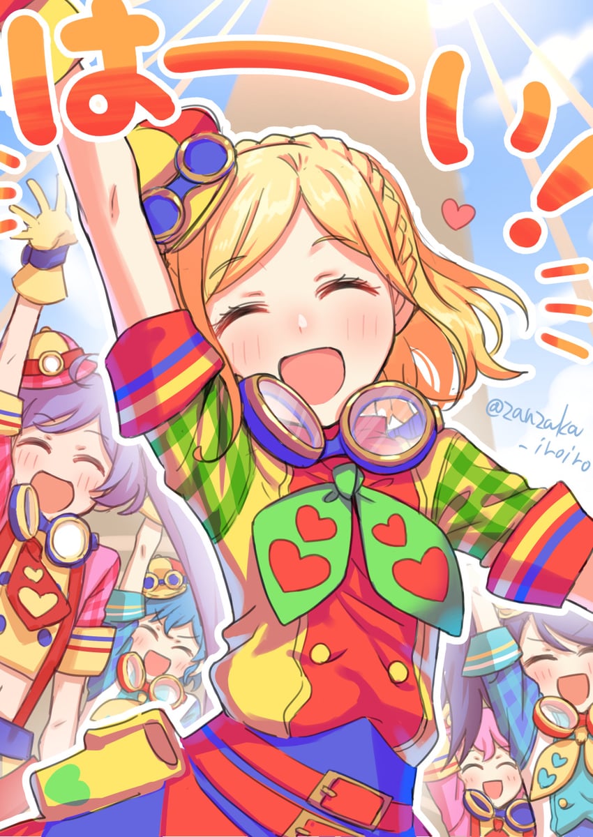 manaka laala, reona west, dorothy west, toudou shion, and midorikaze fuwari (pretty series and 1 more) drawn by zanzaka_(zanzaka_iroiro)