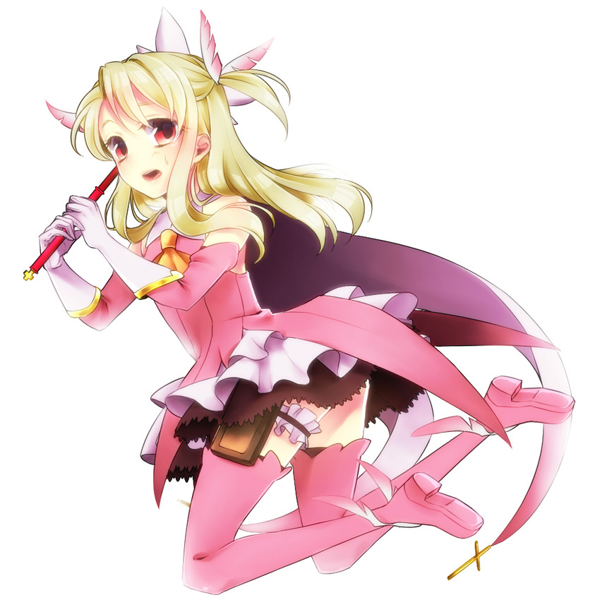 illyasviel von einzbern, prisma illya, and magical ruby (fate and 1 more) drawn by jakusan06