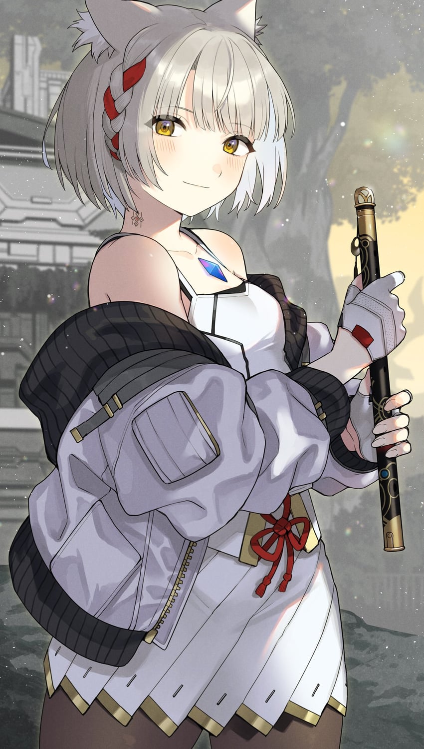 mio (xenoblade chronicles and 1 more) drawn by kinagi_(3307377)