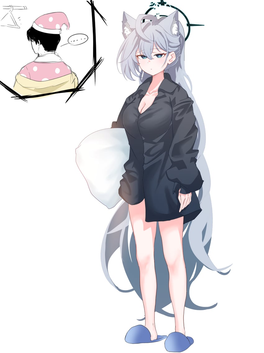 sensei, shiroko, and shiroko terror (blue archive) drawn by skyrain315