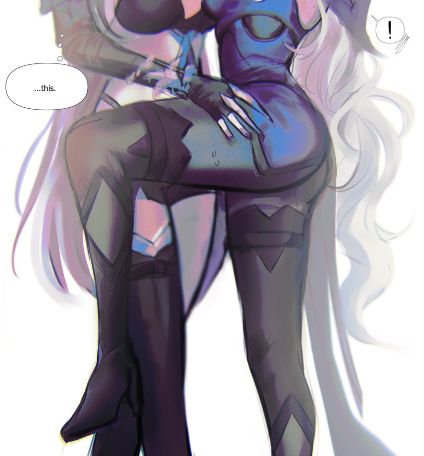 acheron and black swan (honkai and 1 more) drawn by ymr18