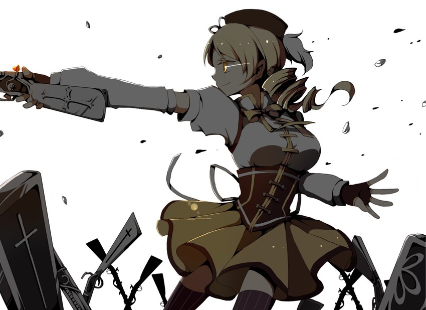tomoe mami (mahou shoujo madoka magica) drawn by tanemaki_shirura