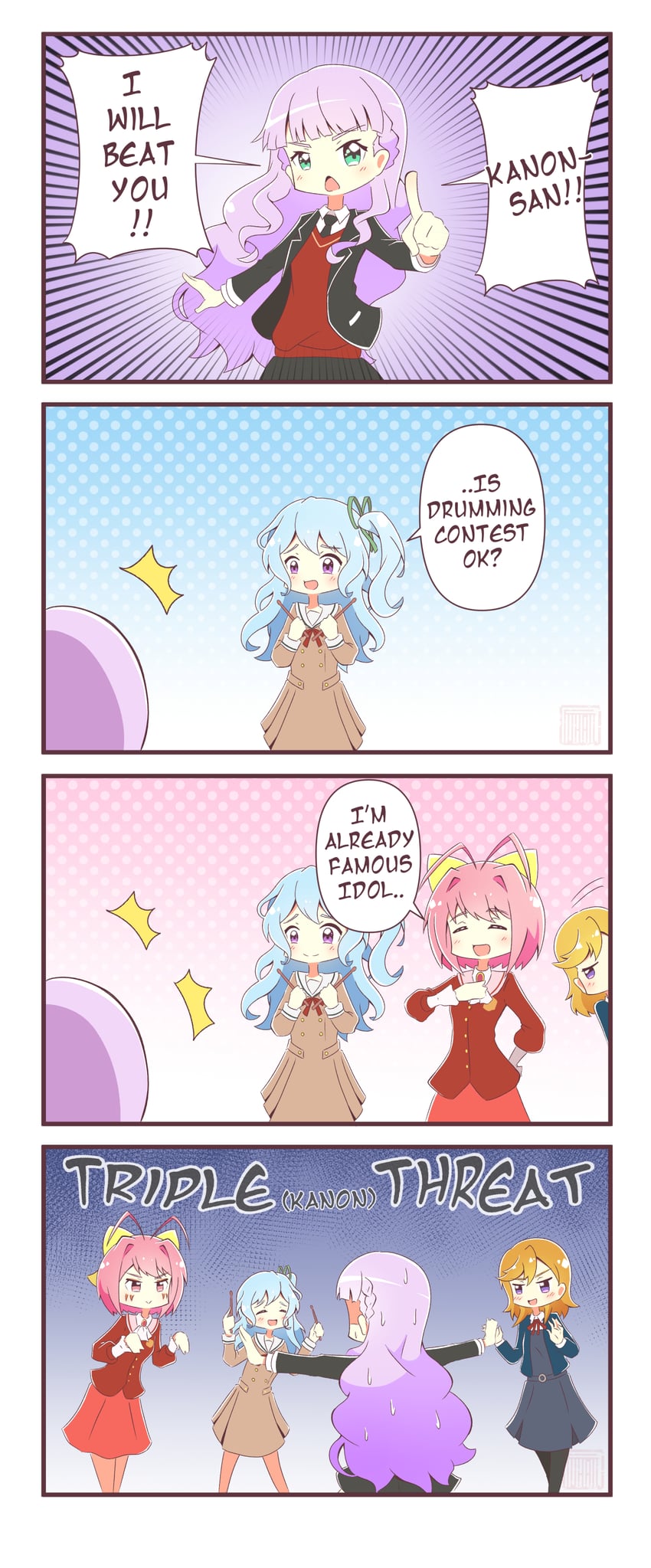 shibuya kanon, matsubara kanon, wien margarete, nakagawa kanon, and apollo (love live! and 3 more) drawn by pikaotaku