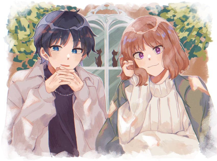 oki kouji and ui madoka (world trigger) drawn by en_kt12