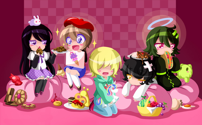 princess celestia, sometsuki, fluorette, kamitsuki, a, and 1 more (my little pony and 5 more) drawn by gaida