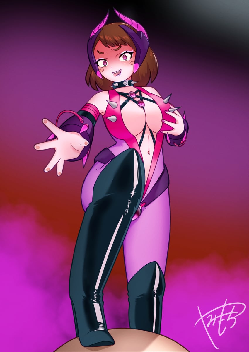 uraraka ochaco (boku no hero academia) drawn by yami-mochi
