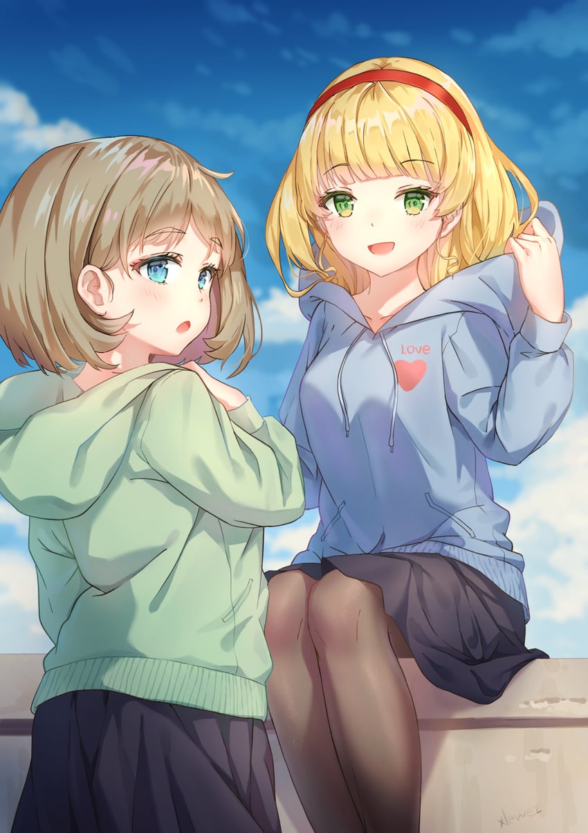 heanna sumire and tang keke (love live! and 1 more) drawn by xlewez