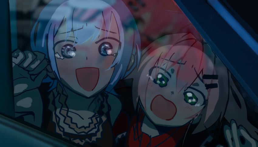 hoshimachi suisei and sakura miko (hololive and 1 more) drawn by numzawa