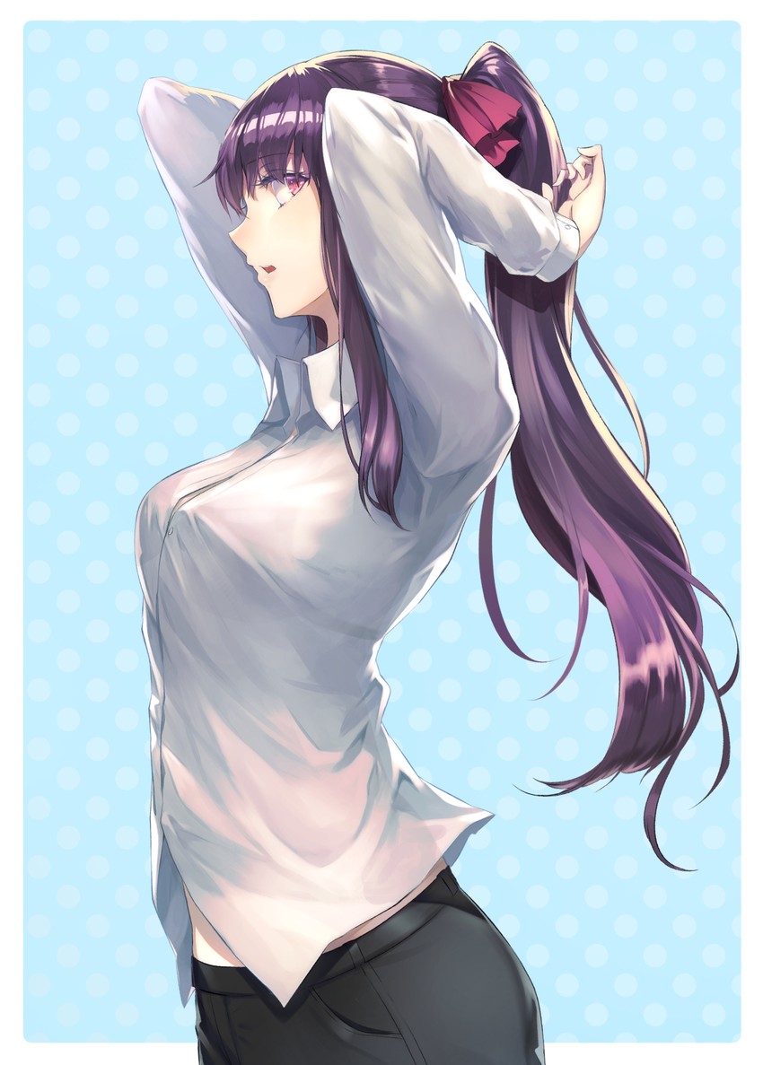 scathach (fate and 1 more) drawn by omoti_(1201208)