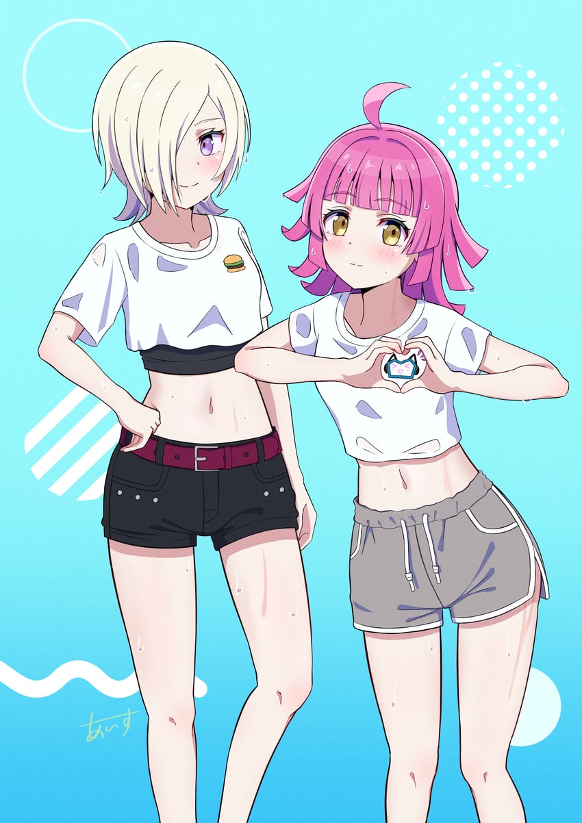 tennoji rina and mia taylor (love live! and 1 more) drawn by ice_compass0610