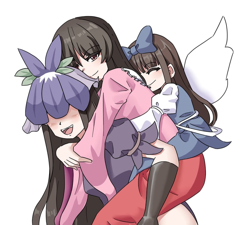 houraisan kaguya, star sapphire, and yomotsu hisami (touhou) drawn by praeto