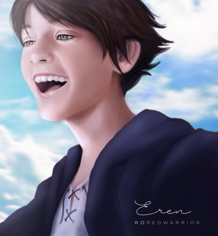 eren yeager (shingeki no kyojin) drawn by roredwarrior