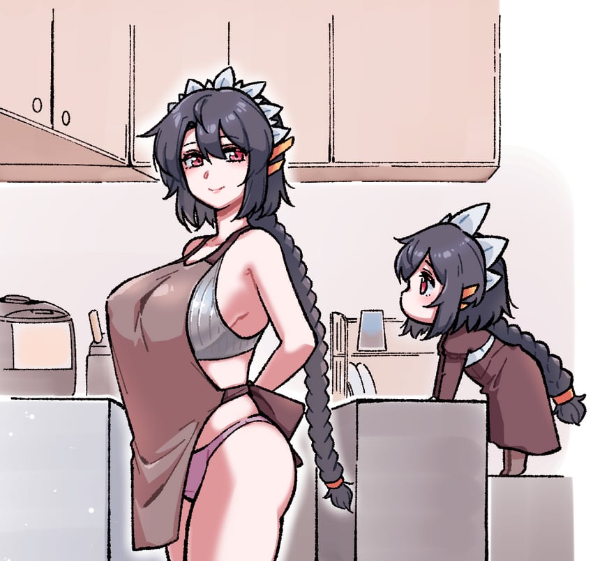 black wyrm and mini black wyrm (last origin) drawn by mogijabgo