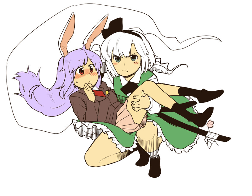 konpaku youmu and reisen udongein inaba (touhou) drawn by koyama_shigeru