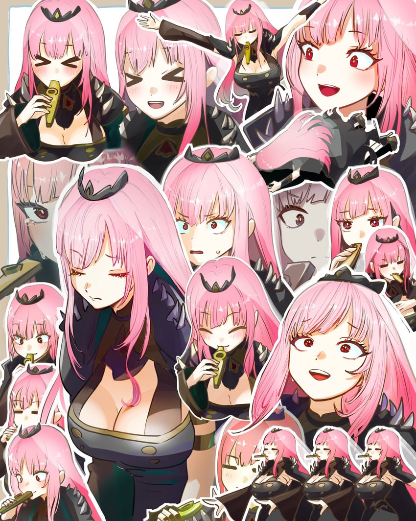 mori calliope (hololive and 1 more) drawn by iris_(tb33064667)