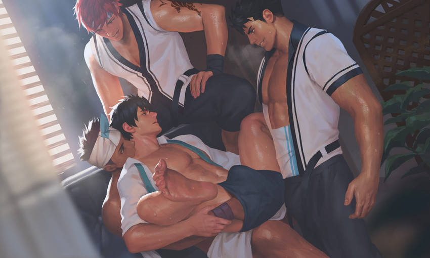 rald schwarz, tomoki nakamoto, oki ardana, and kovit chaiyarit (full service) drawn by penguin_frontier