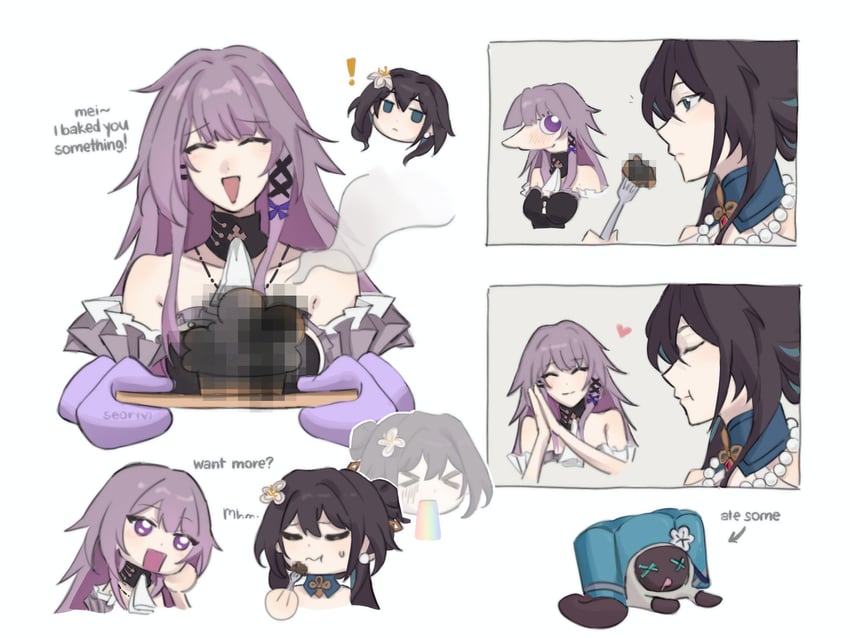 herta, the herta, and ruan mei (honkai and 1 more) drawn by vi_(seorivi)
