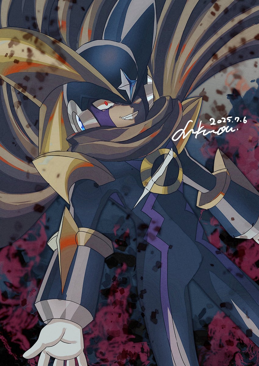 bass.exe (mega man and 1 more) drawn by baron-0628