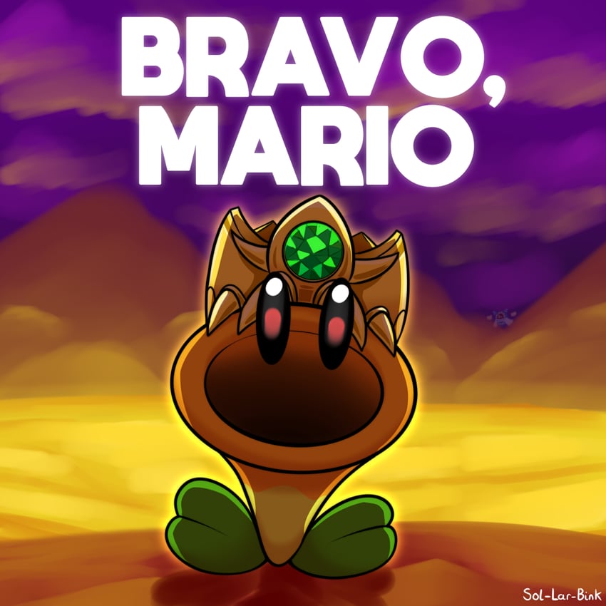 magolor and talking flower (mario and 3 more) drawn by sol-lar-bink