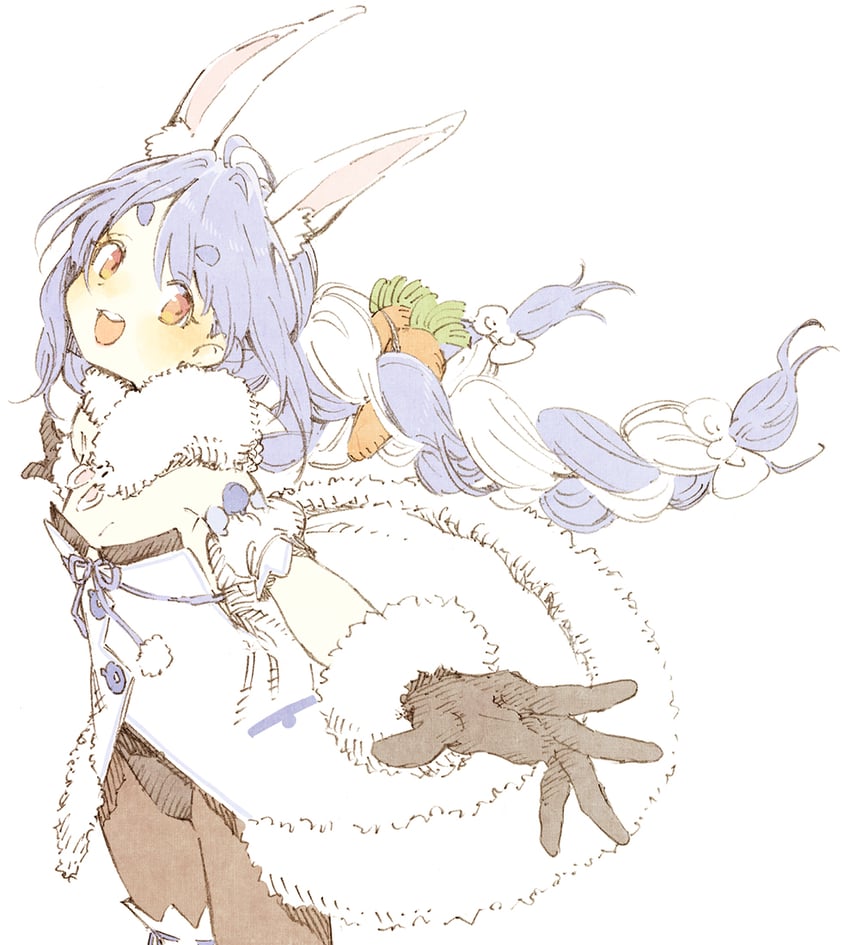 usada pekora and don-chan (hololive) drawn by abara_heiki