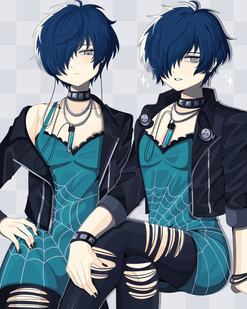 yuuki makoto and takemi tae (persona and 2 more) drawn by bobamiruku