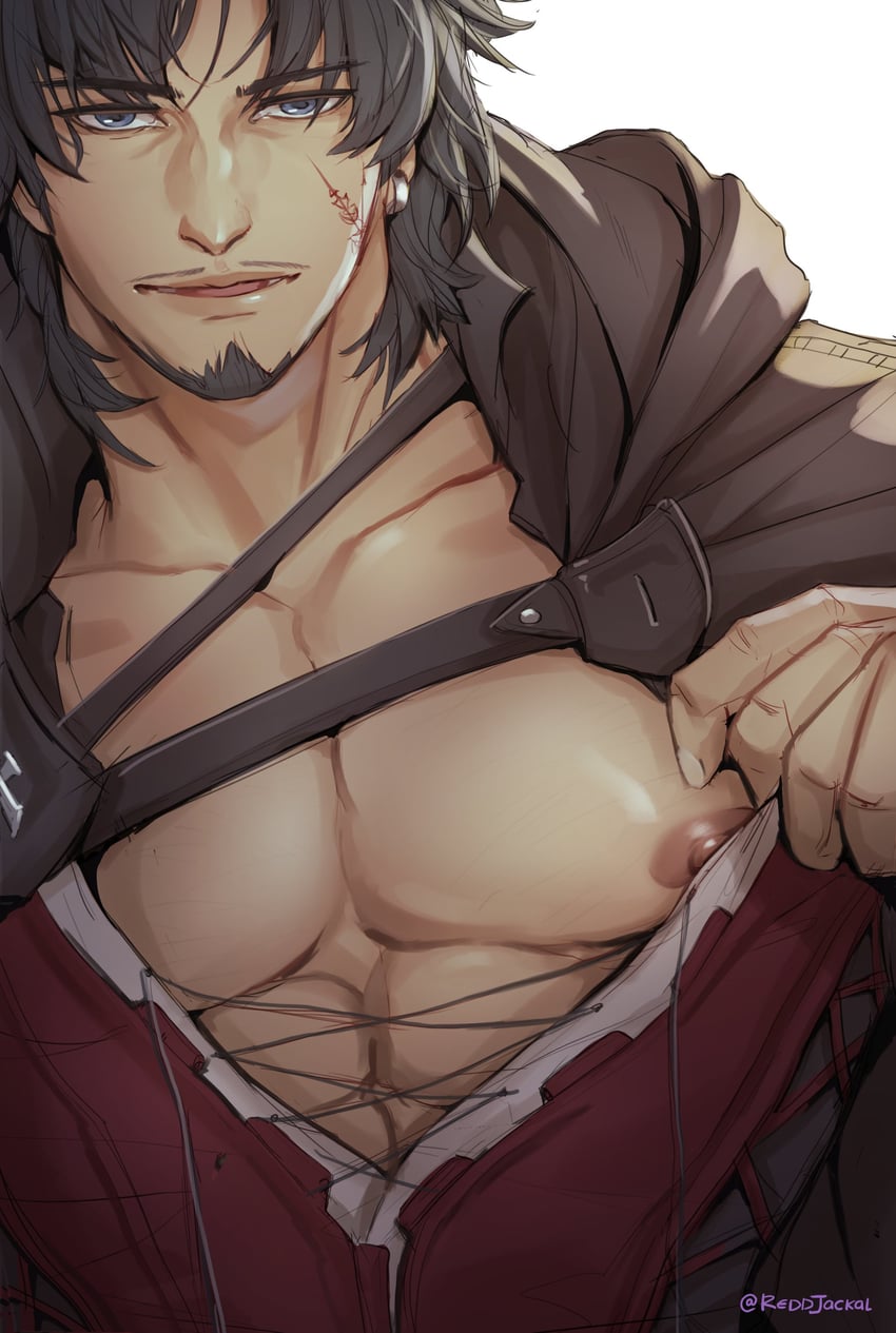 clive rosfield (final fantasy and 1 more) drawn by reddjackal