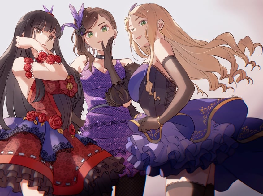 kurokawa chiaki, etou misaki, and matsuyama kumiko (idolmaster and 1 more) drawn by chanosuke