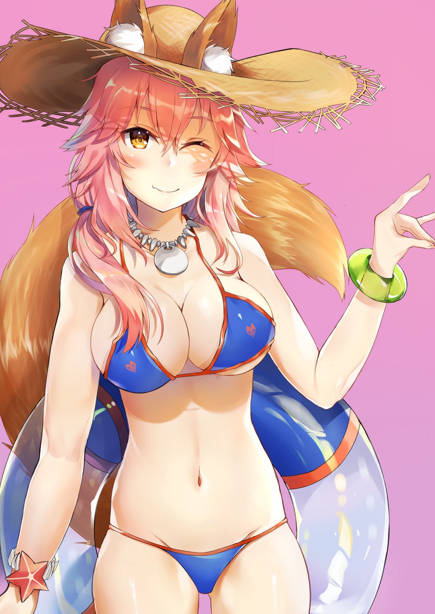 tamamo and tamamo no mae (fate and 1 more) drawn by atora