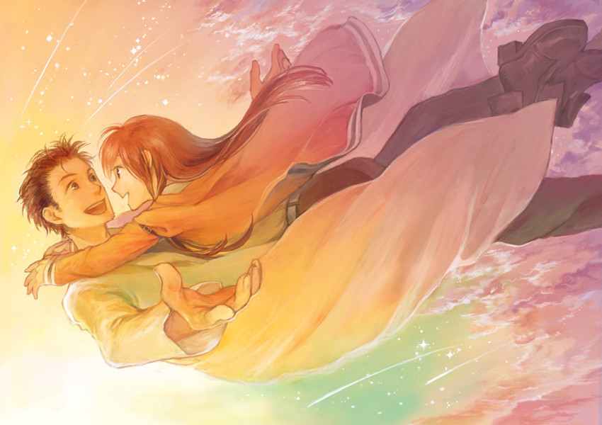 makise kurisu and okabe rintarou (steins;gate) drawn by miya_(hooooo)