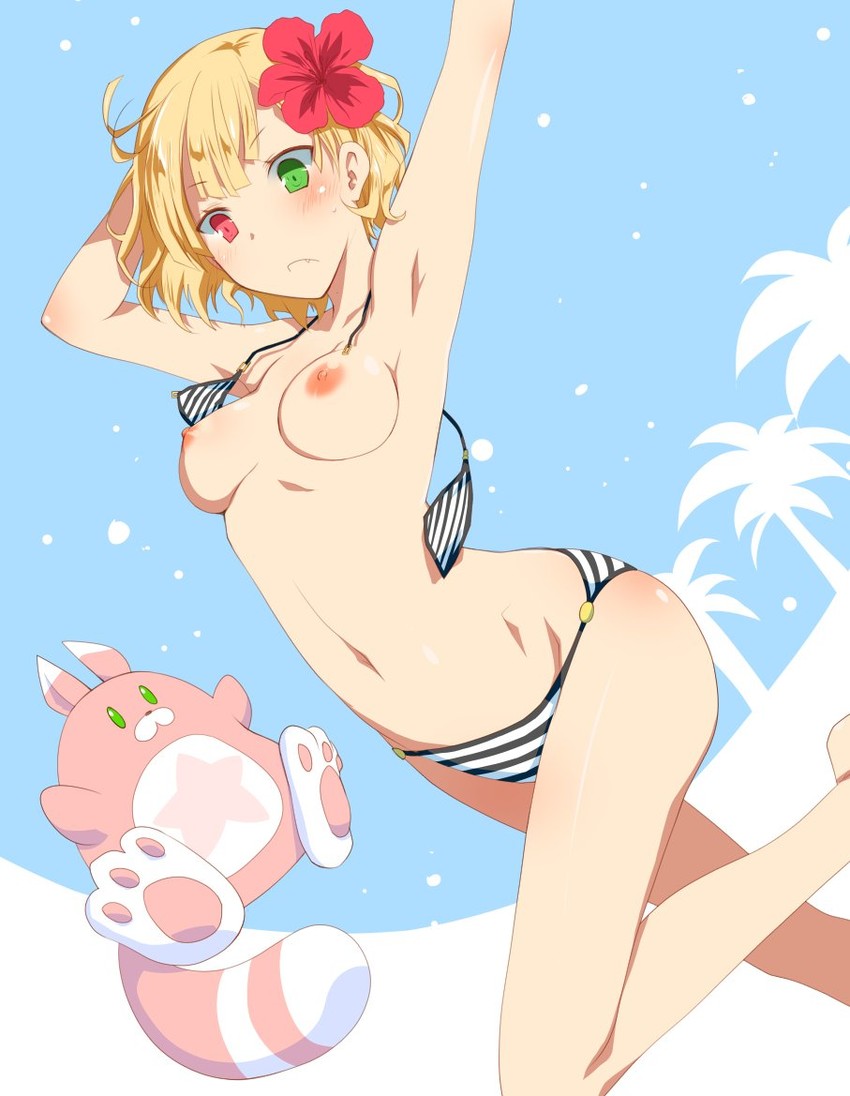 charlotte and hoshi tanuki (shironeko project) drawn by theta_(ponkotsu_works)