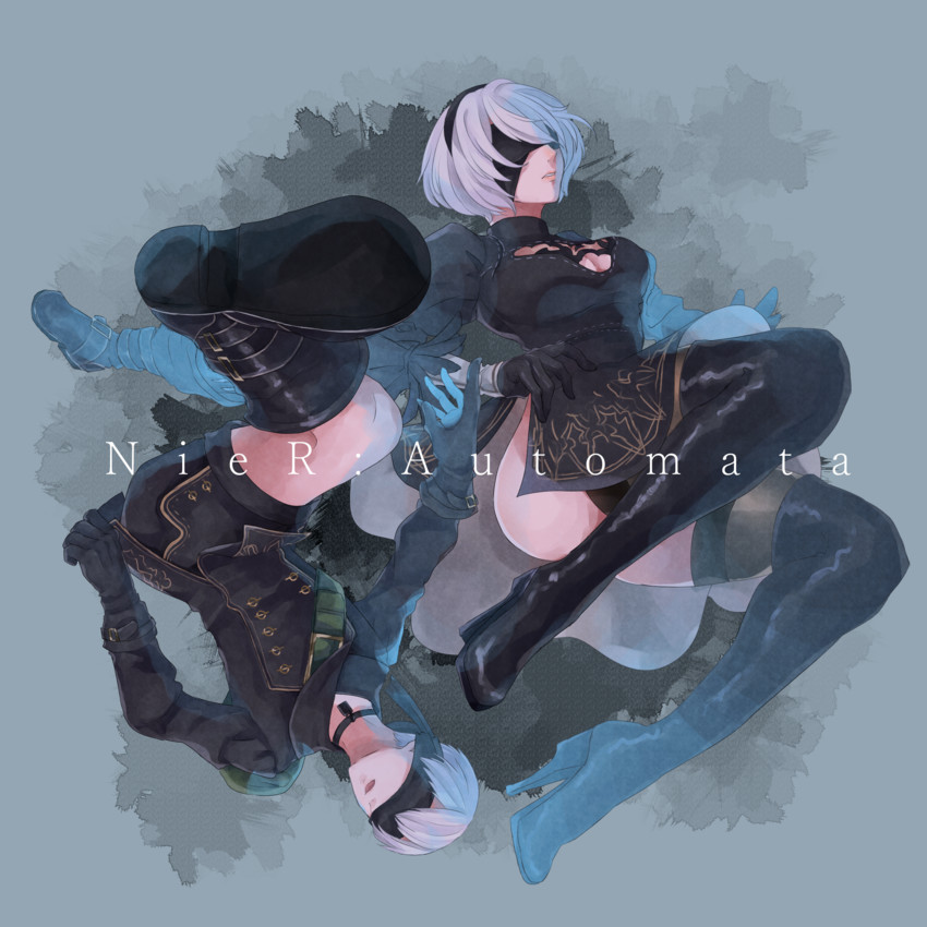 2b and 9s (nier and 1 more) drawn by toake_sakuya