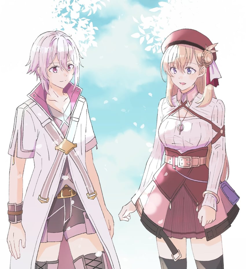 agnes claudel and quatre salision (eiyuu densetsu and 2 more) drawn by appleajyuxxxx