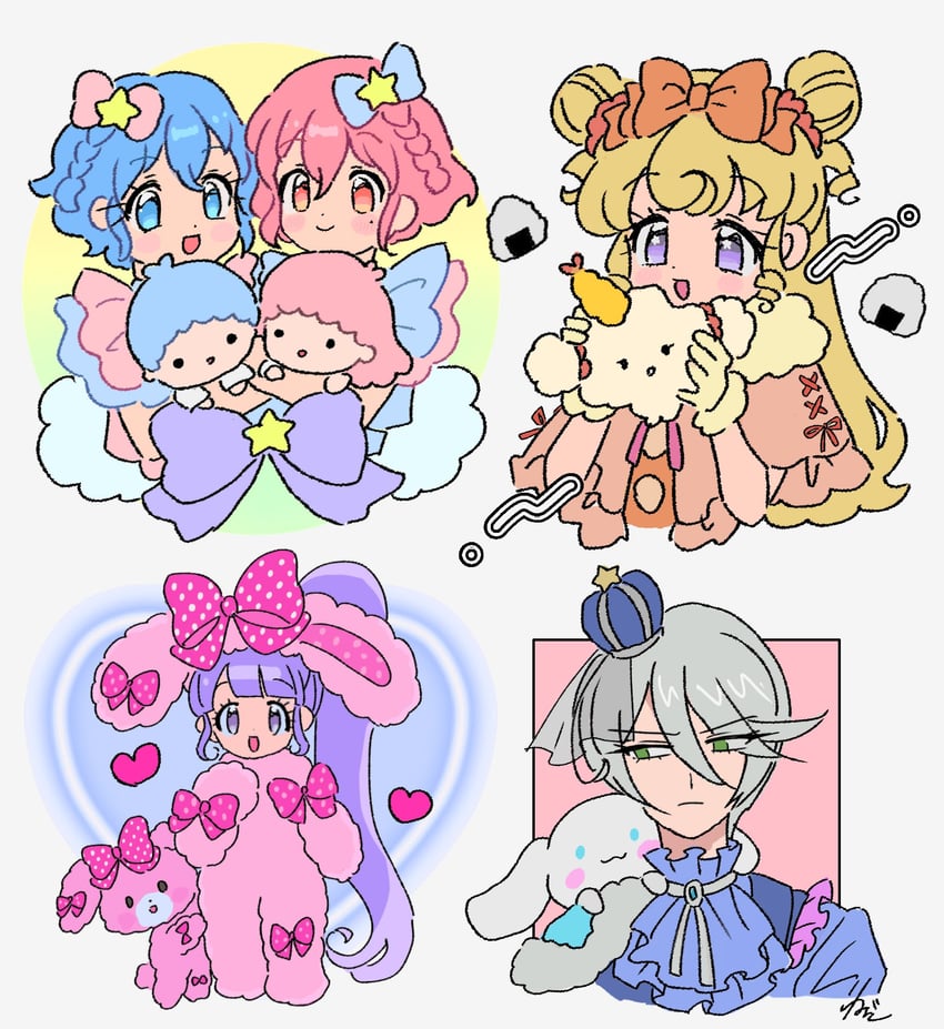 cinnamoroll, manaka non, reona west, dorothy west, yumekawa yui, and 6 more (pretty series and 5 more) drawn by rituyama1
