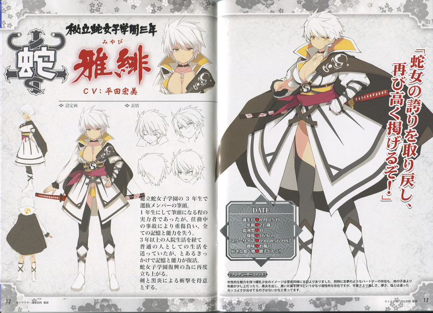 miyabi (senran kagura and 1 more) drawn by yaegashi_nan