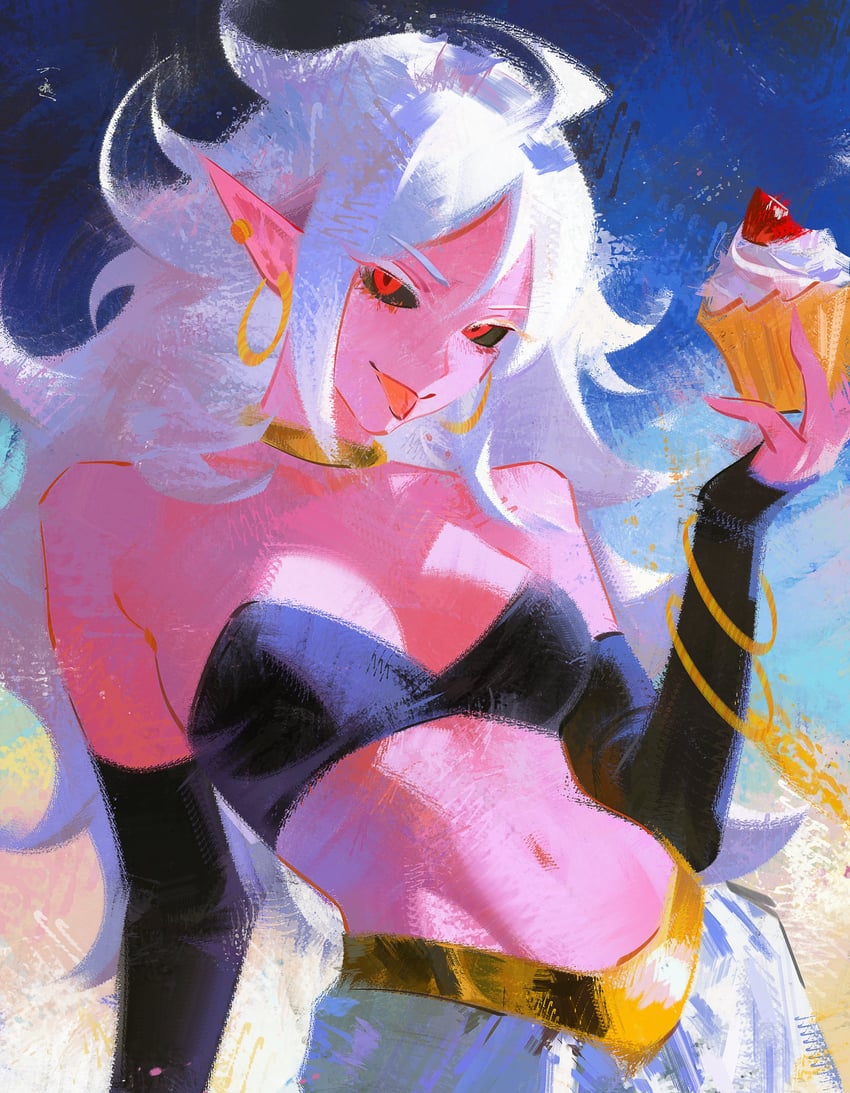 android 21 and majin android 21 (dragon ball and 1 more) drawn by nyte_tyde