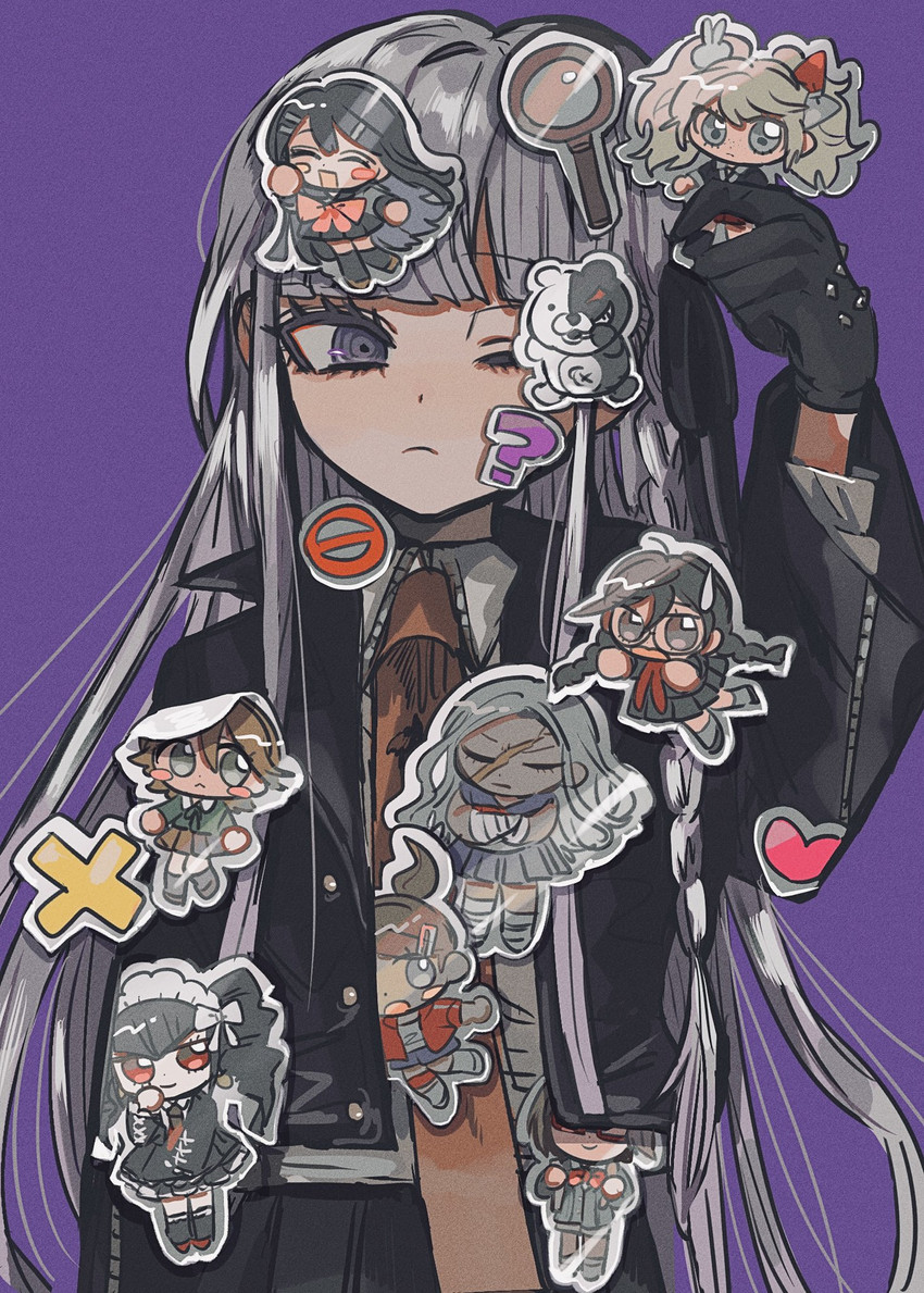 kirigiri kyoko, enoshima junko, celestia ludenberg, maizono sayaka, fujisaki chihiro, and 4 more (danganronpa and 2 more) drawn by kara_aren