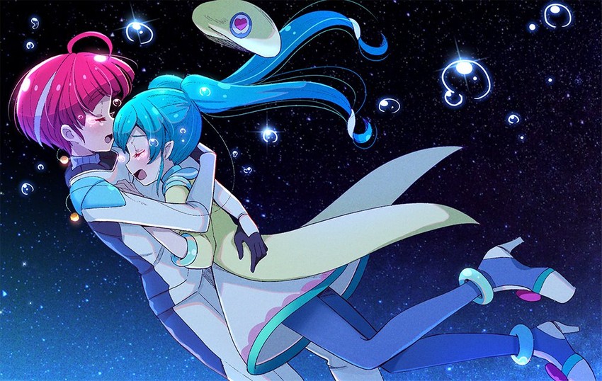 hagoromo lala and hoshina hikaru (precure and 1 more) drawn by juugoya_neko