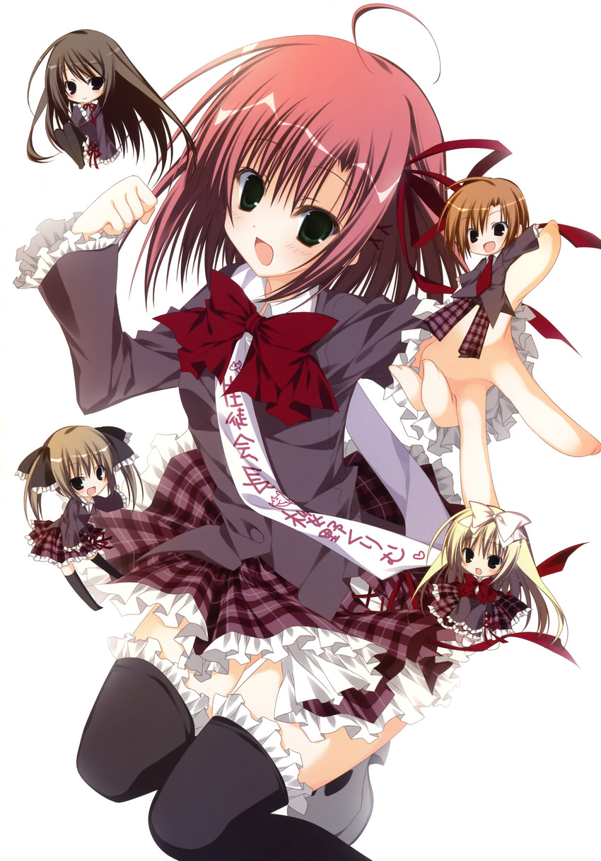 shiina mafuyu, sakurano kurimu, shiina minatsu, akaba chizuru, and sugisaki ken (seitokai no ichizon) drawn by inugami_kira