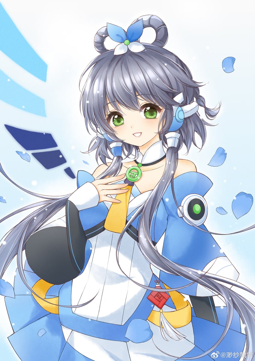 luo tianyi and luo tianyi v3 (vocaloid and 1 more) drawn by miaosha_piaoxue