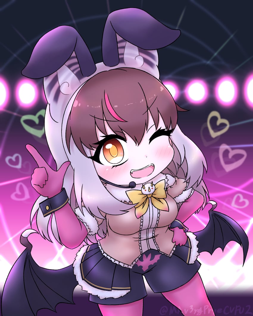 brown long-eared bat (kemono friends and 1 more) drawn by mabuta_(mbt)