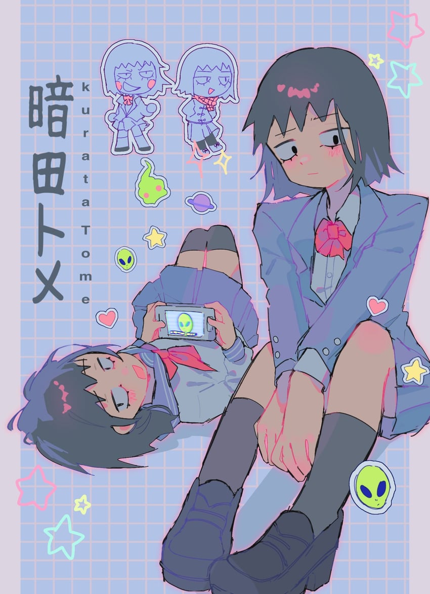 ekubo and kurata tome (mob psycho 100) drawn by littlebunniboo