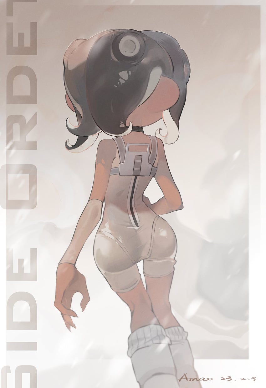 octoling player character, octoling girl, and agent 8 (splatoon and 2 more) drawn by amaodd221