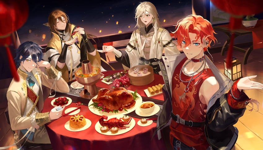 buddha's temptation, yangzhou fried rice, harbin fried pork, and spicy diced chicken (the tale of food) drawn by ryugisa