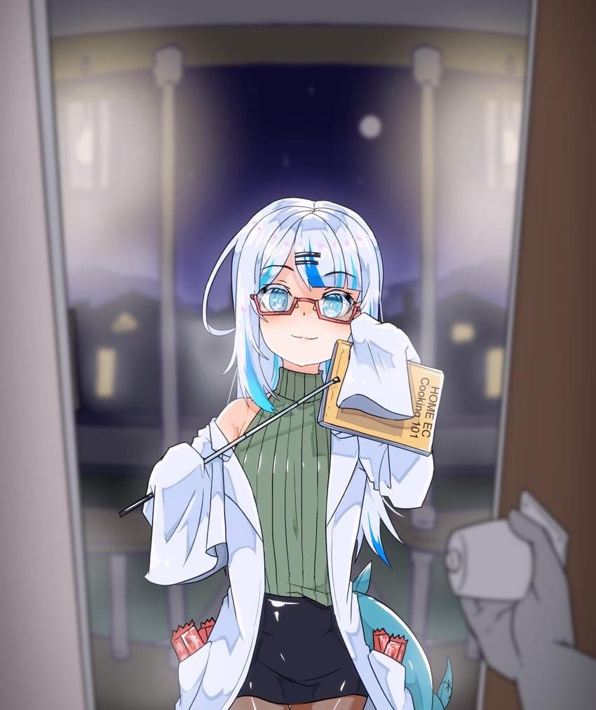 gawr gura (hololive and 1 more) drawn by moral_cacoethes