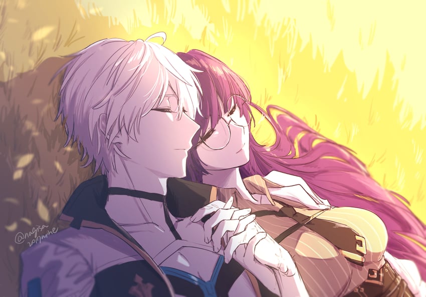 kevin kaslana and mei (honkai and 1 more) drawn by nagisa2017mine