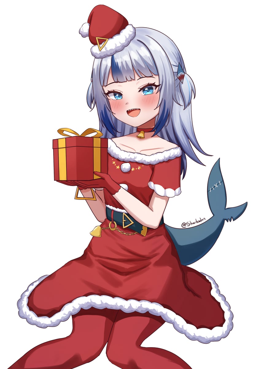 gawr gura (hololive and 1 more) drawn by sharkudon