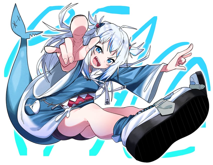 gawr gura (hololive and 1 more) drawn by tosyeo